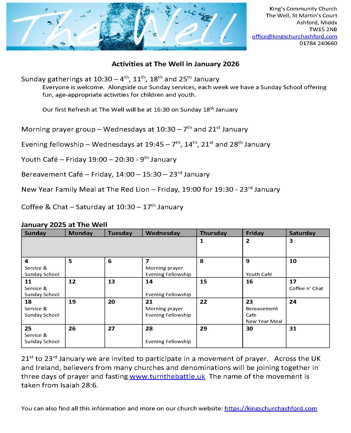 King's Community Church - January 2026